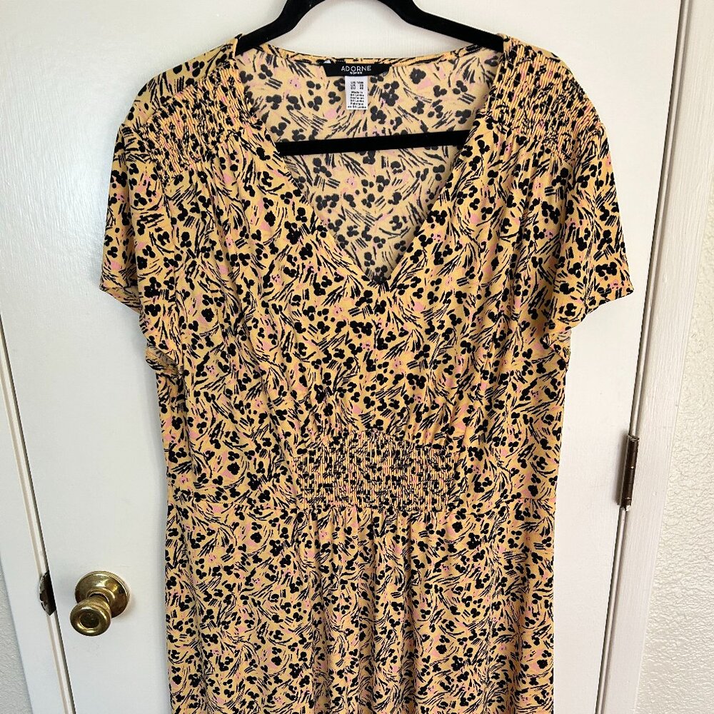 Adorne Woman Floral Midi Dress | Size 16W UK 20 EU 46 | Maximalist Art Teacher
